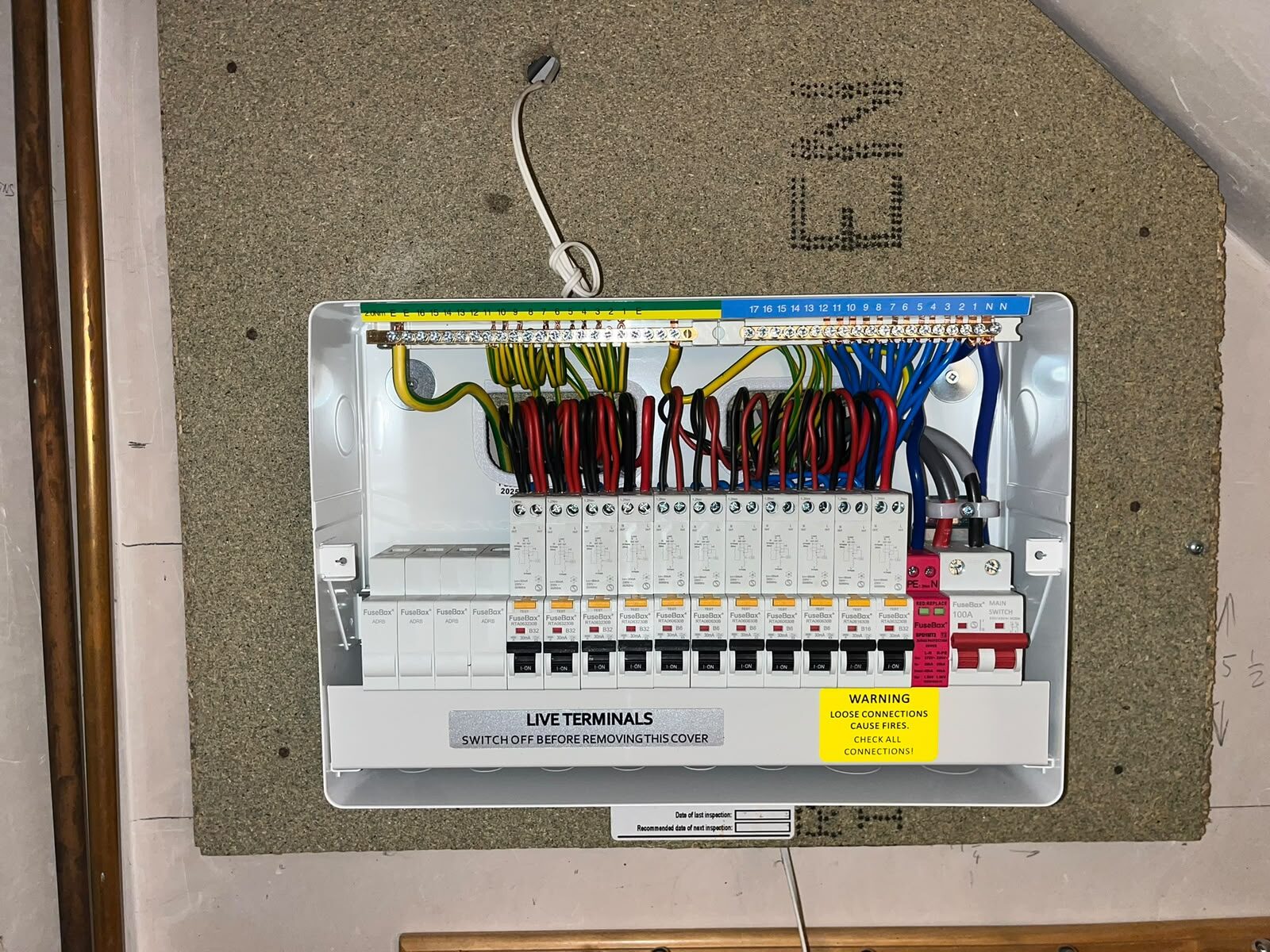 Fuse board replacement with RCD protection